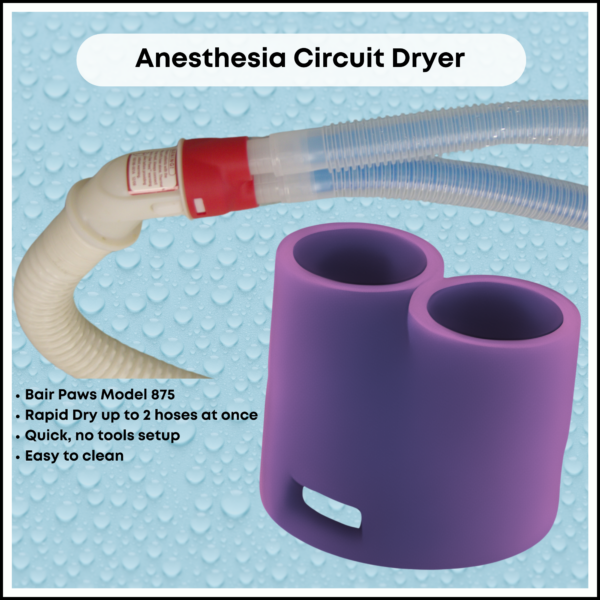 Adapter to dry anesthesia circuits with the Bair Paws patient warming unit.