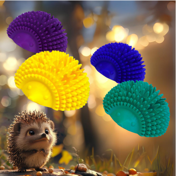 Hedgehog test tube racks superimposed on cartoon hedgehog picture